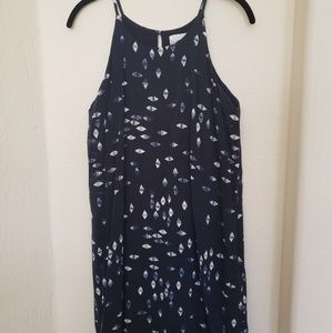 Blue Olive + Oak Dress w Triangle Pattern